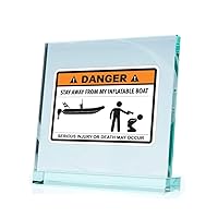 Decal Stickers Funny Stay Away from My Inflatable Boat Tablet Laptop D (3 X 2.16 Inches)