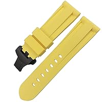 SKM Butterfly Clasp Rubber Watchband 24mm 26mm for Panerai LUMINOR Submersible Colorful Silicone Sport Watch Strap