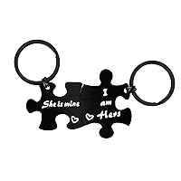 Baipilu Funny Lesbian Gifts Puzzle Piece Keychains Set Gay Pride Gift LGBT Keyring Gift Same Sex Gift For Girlfriend Her Couple Gift for Birthday Anniversary Keychains for Wedding Valentines Day