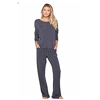 Barefoot Dreams CozyChic Ultra Lite Slouchy Pullover for Women, Ultra Soft Long Sleeve, Crew Neck Pullover