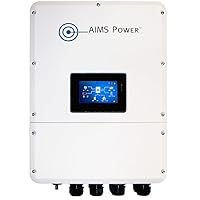 AIMS Power Hybrid Inverter Charger 9.6 kW Output 15 kW Solar Capacity - All-in-one Solar Inverter Charger with Solar Charge Controller & Battery Charger - Multiple Configurations - Grid Tie & Off Grid