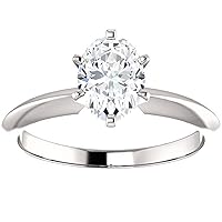 Oval Cut 1.00Ct, VVS1 Clarity, Moissanite Diamond, Solid 925 Sterling Silver Ring, Promise Ring, Engagement Ring, Wedding Gift, Party Fancy Jewelry