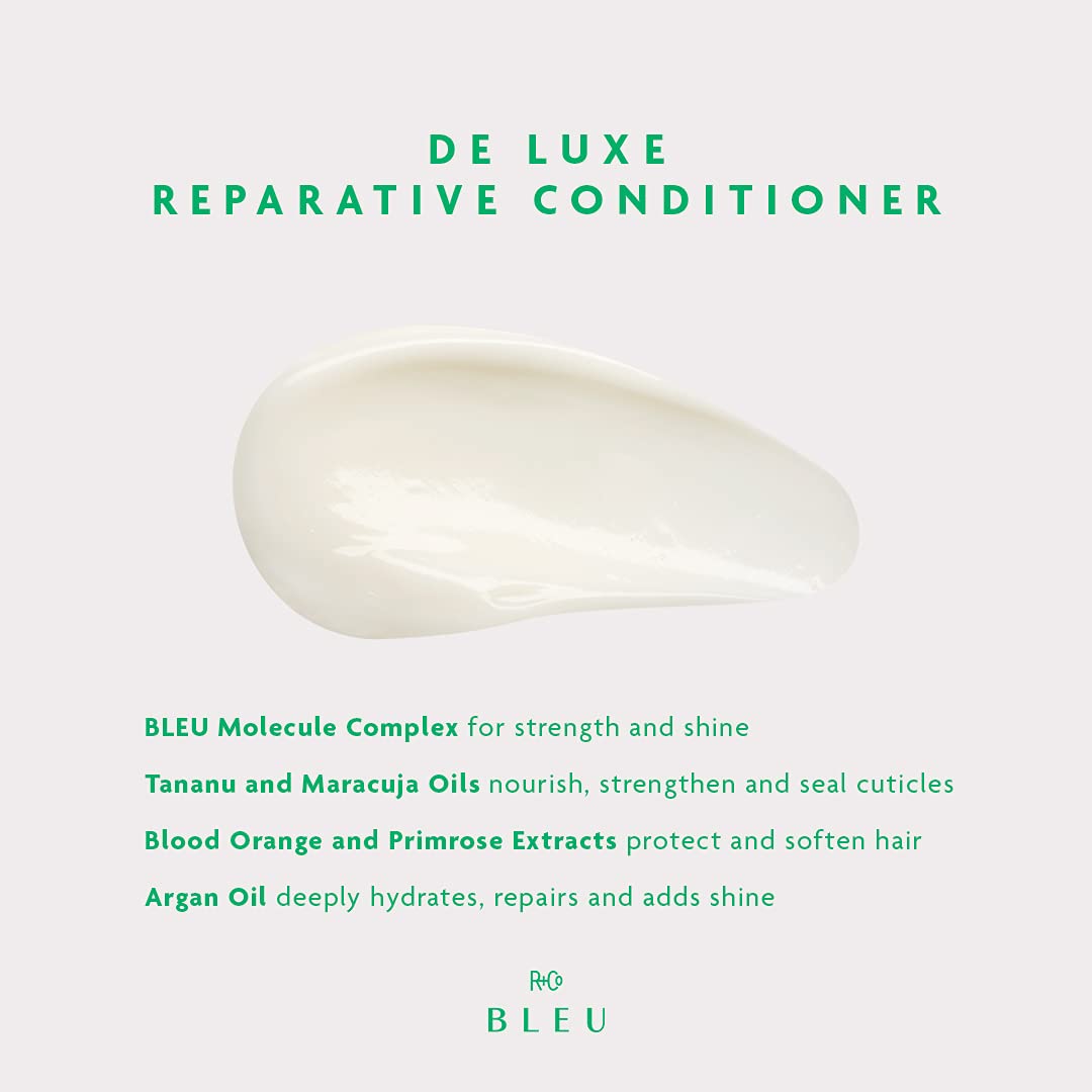 R+Co BLEU De Luxe Reparative Conditioner | Hydrates + Strengthens + Repairs | Vegan, Sustainable + Cruelty-Free | 6.8 Oz