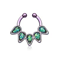 Colorline Opal Quinary Spear WildKlass Fake Septum Clip-On Ring