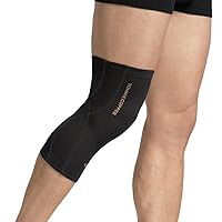 Tommie Copper Performance Compression Knee Sleeve l Knee Brace for Joint Support l Men and Women, Black - Small