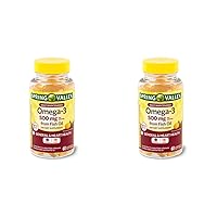 Omega-3 500 mg from Fish Oil Heart Health, Lemon, 60 Softgels (Pack of 2) + Your Vitamin Guide©