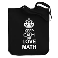 Keep calm and love Math Canvas Tote Bag 10.5