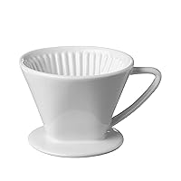 Cilio Porcelain Coffee Filter/Holder Pour-Over, 2/Small, White