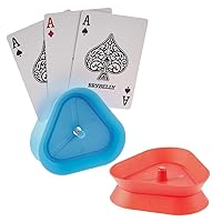 Deluxe Pair of Triangle Playing Card Holders - Holds up to 12 Cards Each!
