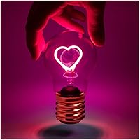 Suck UK Heart Shaped LED Light Bulb, Pink, 1 Count