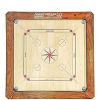 SISCAA Carrom Board Jumbo Carrom Indoor Family Game Jumbo Board Approved by International Carrom Federation Scratch & Water Resistant (36mm)