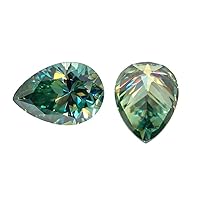 Loose Moissanite 7 Carat, Green Color Diamond, VVS1 Clarity, Pear Cut Brilliant Gemstone for Making Engagement/Wedding/Ring/Jewelry/Pendant/Earrings/Necklaces Handmade Moissanite