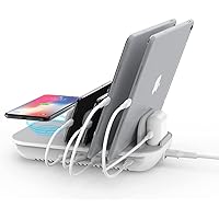 SooPii 70W Charging Station for Multiple Devices,5 Port Charging Dock with 15W Wireless Charger, 25W USB C PD/PPS Fast Charging for Samsung,lPad,lPhone 15/14/13/Xs/Max