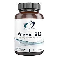 Designs for Health Vitamin B12 Lozenges - B12 Vitamins 5000 mcg Methylcobalamin - Vitamin B12 Supplements - Vegan + Non GMO, Natural Berry Flavor (60 Quick Dissolve Lozenges)