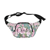 Personalized Fanny Packs with Photo/Name for Man Women - Custom Waist Bags - Custom Pack Bag Suitable for Outdoors Travel Running Hiking Walking Fishing - Personalized Birthday Gift for Dad，Mum (Flower 06)