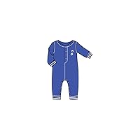 PJ Salvage Kids Unisex Baby Pajamas Ruffin' It Romper, Royal Blue, 3-6 Months