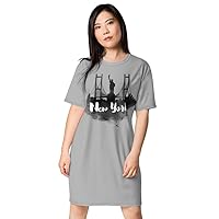 New York T-Shirt Dress, New York City, Skyline, Shirtdress, Shirts with Cities, Gifts for her