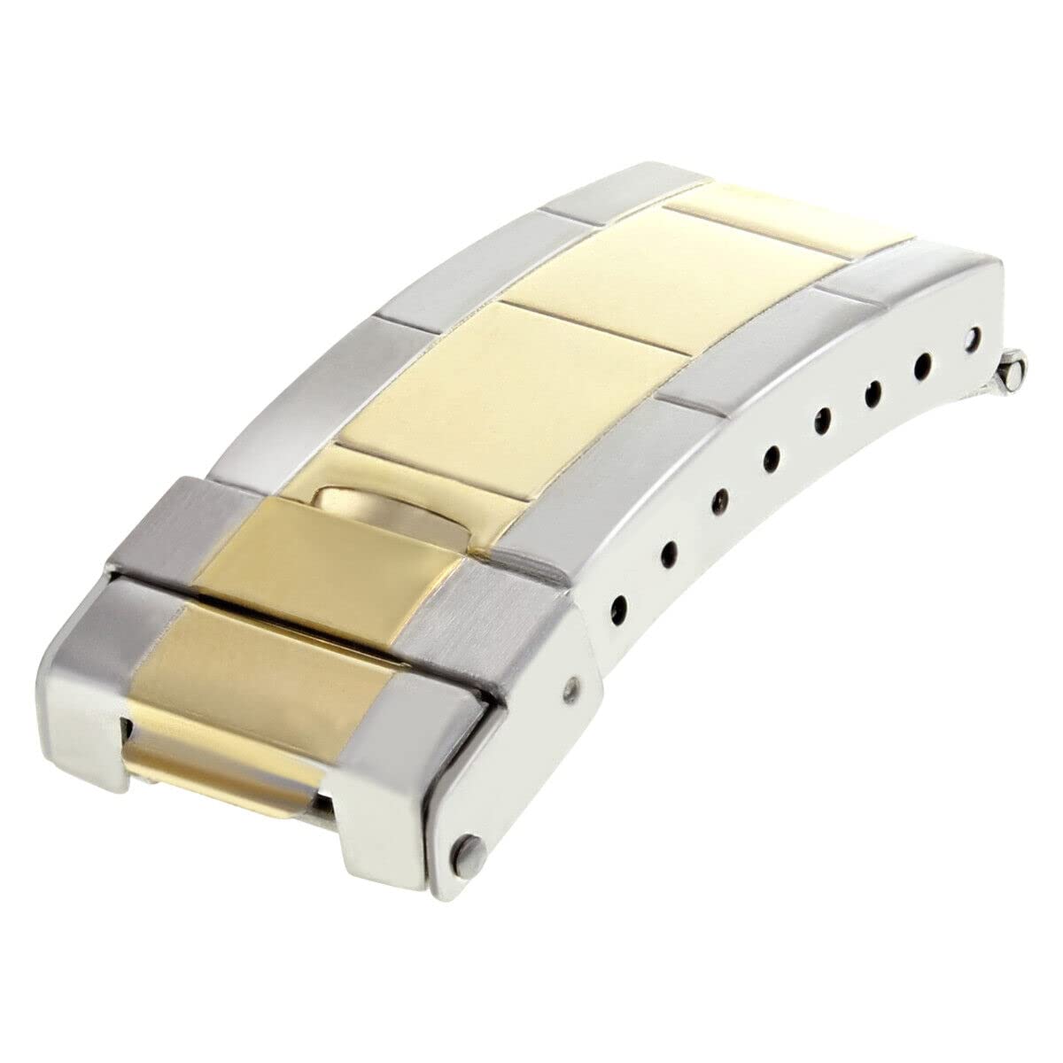 Ewatchparts FLIP LOCK BUCKLE CLASP DIVER EXTENSION FOR ROLEX GMT OYSTER WATCH BAND TWO TONE