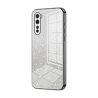 Compatible with OnePlus Nord-N20-5G/A96/Reno 7Z Case,Clear Glitter Electroplating Hybrid Protective Phone Cover,Slim Transparent Anti-Scratch Shock Absorption TPU Bumper Case Shockproof protective cas