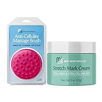 M3 Naturals Stretch Mark Cream and Silicone Brush Bundle