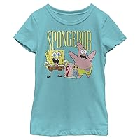Nickelodeon Spongebob Squarepants Group Girls Short Sleeve Tee Shirt