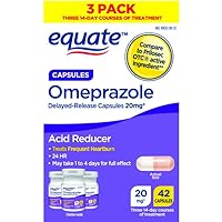 Equate - Omeprazole Magnesium 20.6 mg, Acid Reducer, Delayed Release, 42 Capsules by Equate