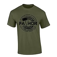 Mens Fathers Day Tshirt Fathor Superhero Dad Legend Funny Short Sleeve T-Shirt