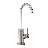 Moen Spot Resistant Stainless Sip Modern Cold Water Kitchen Beverage Faucet with Optional Filtration System, Drinking Water Faucet, S5530SRS