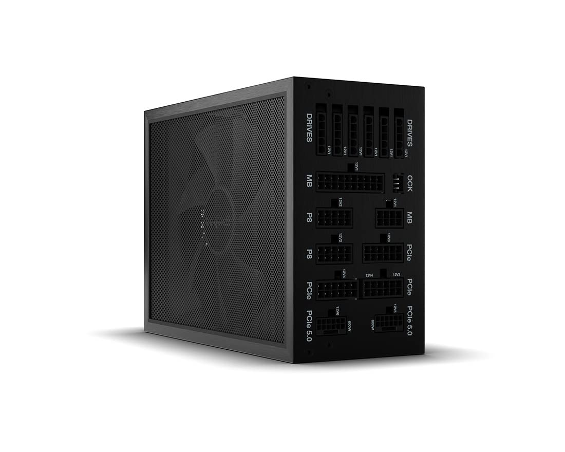 be quiet! Dark Power Pro 13 1600W, ATX 3.0, 80 Plus?Titanium, Digital Regulation, for PCIe 5.0 and PCIe 6+2 Graphics Cards, 2X 12VHPWR Cable Included, Modular Individually Sleeved Cables - BN501
