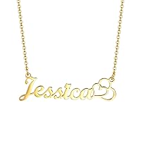 Custom Name Necklace for Women - 18K Gold Plated Personalized Name Necklaces Pendant Letter Alphabet Chain Teen Girls Trendy Jewelry,Christmas Valentine's Day Birthday Gift for Her Lover Mom Sister