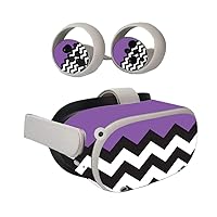 MightySkins Skin Compatible with Oculus Quest 2 - Purple Chevron | Protective, Durable, and Unique Vinyl Decal wrap Cover | Easy to Apply, Remove, and Change Styles | Made in The USA