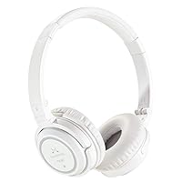 SoundMAGIC P22BT Portable Wireless On-Ear Headphones with Mic | HiFi Stereo | Noise Isolation | Powerful Bass for Music, Sport, Gaming (White)