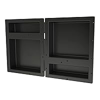 Redi Niche Quad Niche Recessed Shower Shelf- Black, Four Inner Shelves, 32-Inch Width x 20-Inch Height x 4-Inch Depth