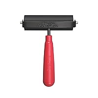 MyLifeUNIT Rubber Brayer, Brayer Ink Roller, Soft Rubber Brayer Roller with Wooden Handle