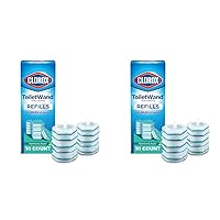 Clorox ToiletWand, Disinfecting Wand Refill Heads - Rainforest Rush, 10 Count (Package May Vary) (Pack of 2)