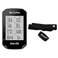 Bryton Rider 320E Heart Rate Monitor Bundle, GPS Cycle Computer Includes Bryton Smart Heart Rate Monitor..