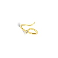14K Gold Snake Ring, Dainty initial Snake Ring, 14K Solid Gold Animal Ring, Minimalist Gold Snake Ring, Birthday Gift