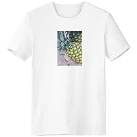 Tropical Fruit Photogrph PineFruit Picture T-Shirt Workwear Pocket Short Sleeve Sport Clothing