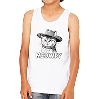 Cute Cowboy Kids' Jersey Tank - Funny Sleeveless T-Shirt - Cat Art Kids' Tank Top