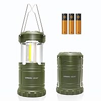 Lewis N. Clark Collapsible Camping Lantern | LED Portable Lantern for Indoor or Outdoor Use | Waterproof Lamp with Batteries Included | For Camping, Backpacking, Hiking, or Power Outage | Hunter Green