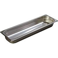 Carlisle FoodService Products Durapan Long Steam Table Pan for Catering, Hotel, and Restaurants, Stainless Steel, 1/2 Size 2.5 Inches Deep, Silver, (Pack of 6)