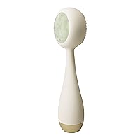 Clean Pro Jade - Smart Facial Cleansing Device with Silicone Brush & Jade Gemstone ActiveWarmth Anti-Aging Massager - Waterproof - SonicGlow Vibration - Clear Pores & Blackheads