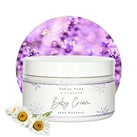 Natural & Organic Baby Cream - Gentle Moisturizing for Sensitive Tender Infant Skin, Nourishing Hydration with Aloe & Coconut, Delicate Skincare - Lavender & Chamomile, 4oz