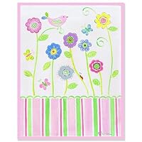 The Kids Room by Stupell Purple Floral Growth Chart, 7 x 0.5 x 39, Proudly Made in USA