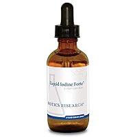 Biotics Research Liquid Iodine Forte Supports Healthy Thyroid Function, maintains Healthy Iodine Levels, Provides metabolic Support, Potent antioxidant. 2 Fluid Ounces