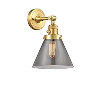 Innovations 203SW-SG-G43 Restoration One Light Wall Sconce from Franklin Restoration Collection in Gold, Champ, Gld Leaf Finish,