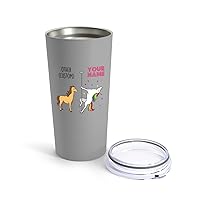 Personalized Birthday Silver Viking Tumbler 20oz - Others vs You - Customize Name Occupation Unicorn Animal Lover Aunt Boss Coworkers Funny Custom Other vs Unicorn Silver