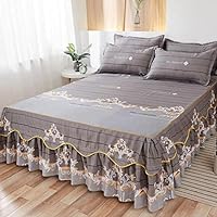 4 Size Full/Queen/King Chinese Wedding Classic Bed Linen Cotton Oriental Bride Wedding Bed Linen Bed Skirt 2pcs Pillowcase