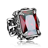 Stainless Steel Mens Womens Berserker CZ Stone Ring For Men Size 7-13