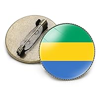 Gabon Flag Enamel Color Badge Brooch - World Flag Badges Brooch Country Flag Pin Buckle Novelty Jewelry For Patriot Clothing Bag Accessories
